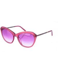 Swarovski - Accessoires ,Rood ,Ovale Zonnebril Met Gradient Glazen - Lyst
