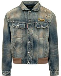 DSquared² - Jassen ,Blauw ,Katoen.A. Jean Jacket - Lyst
