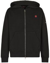 KENZO - Flower Hoodie Zip Jacket - Lyst