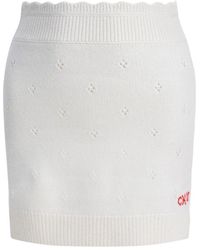 Chloé - Gebreide Minirok Met Oogjesdetails - Lyst