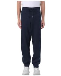ARMANI EXCHANGE - Broeken ,Blauw ,Katoen Blauwe Klassieke Trainingsbroeken Voor Mannen - Lyst