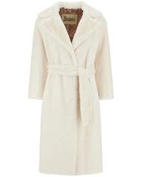 Herno - Soft Faux Fur Long Coat - Lyst