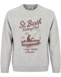 MC2 Saint Barth - Hoodies & Sweatvesten ,Grijs ,Wol Maglia Bricklane Print - Lyst