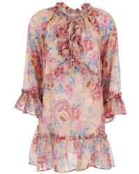 Anjuna - Kleedjes ,Veelkleurig ,Korte Kaftan Jurk - Lyst