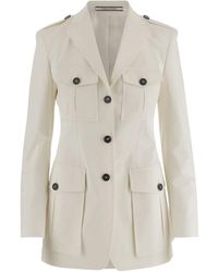 Tagliatore - Jassen ,Wit ,Katoen Stretch Katoenen Jas - Lyst