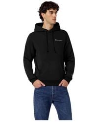 Champion - Small Embroidered Logo Hoodie - Lyst