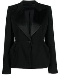 Max Mara - Jassen ,Zwart ,Wol Proteo Peplum Blazer - Lyst
