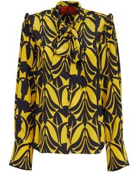 La DoubleJ - Overhemden ,Geel ,Ascot Shirt - Lyst