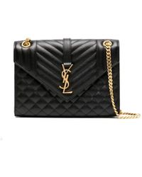 Borsa ysl monogram baby cabas in pelle nera usata di Yves Saint