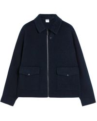 Aspesi - Jassen ,Blauw ,Wol Double Faced Wool Jacket - Lyst