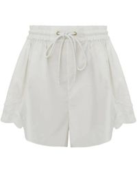 Zimmermann - Korte Broeken ,Wit ,Katoen Short Shorts - Lyst