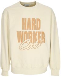 Caterpillar - Hoodies & Sweatvesten ,Katoen Lichtgewicht Crewneck Sweatshirt Werknemer Biscuits - Lyst