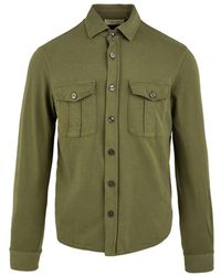 FILIPPO DE LAURENTIIS - Overhemden ,Groen ,Militaire Stijl Overhemden Voor - Lyst