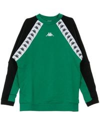 Kappa - Hoodies & Sweatvesten ,Groen ,Stijlvolle Crewneck Sweatshirt - Lyst