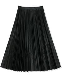 Junya Watanabe - Schwarzer organdy plissierter rock - Lyst