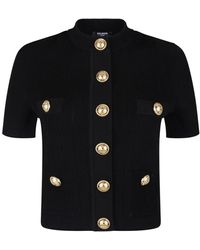 Balmain - Cardigan in maglia con bottoni - Lyst