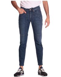 Jeckerson - Jeans denim blu scuro skinny fit - Lyst