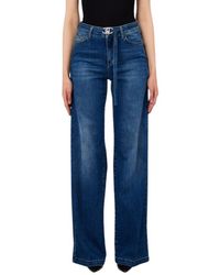 Liu Jo - Jeans ,Blauw ,Katoen Flared Jeans Met Hoge Taille - Lyst