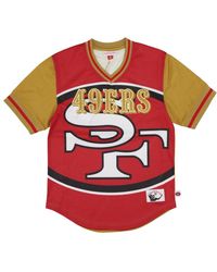 Mitchell & Ness - Fitness ,Veelkleurig ,Polyester Nfl Jumbotron 3.0 Mesh V-Neck Jacket - Lyst