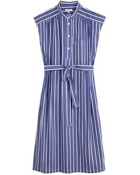 Suncoo - Kleedjes ,Blauw ,Katoen Elegante Cara Jurk - Lyst
