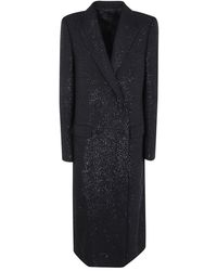 Tom Ford - Jassen ,Zwart ,Wol Sequined Wool Blend Crepe Double Breasted Jacket - Lyst
