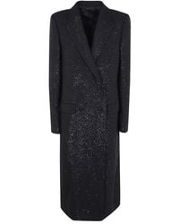 Tom Ford - Paillettenbesetzte, Doppelreihige Jacke Aus Wollmischkrepp - Lyst