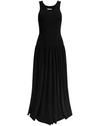 Loulou de Saison - Elegante Zwarte Gebreide Jurk Aw25 - Lyst