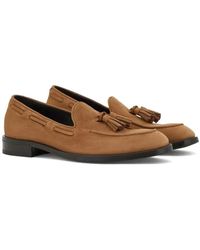 Canali - Nubuck Tassel Loafer - Lyst