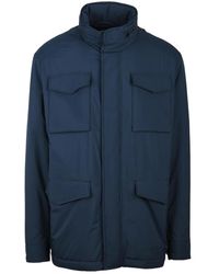 Paul & Shark - Ritssluiting Polyester Jas, Gevoerde Zakken - Lyst