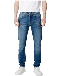 Liu Jo - Blaue einfache reißverschluss jeans - Lyst