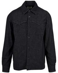 Aspesi - Jassen ,Blauw ,Denim Denim Herenshirt Ce 51 G857 - Lyst