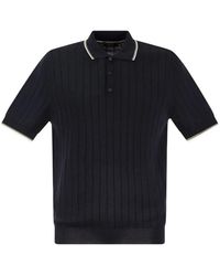 Peserico - Polo-Shirt Aus Reinem Baumwoll-Crêpegarn - Lyst