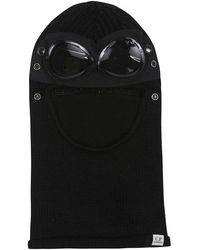 C.P. Company - Zwarte Gebreide Balaclava Hoed Aw25 - Lyst