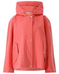 G Lab - Jassen ,Rood ,Katoen Relaxte Jas Tot Op De Heup - Lyst