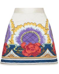 La DoubleJ - Mini-Rok Met Bloemenprint - Lyst