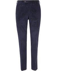 PT01 - Broeken ,Blauw ,Leer Slim Jogger Broek - Lyst