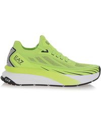 EA7 - Lime sneakers runde spitze schnürung gummisohle - Lyst