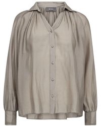 Mos Mosh - Elegante dove bluse mit puffärmeln - Lyst