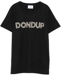Dondup - Tops ,Zwart ,Katoen 999 T-Shirt - Lyst