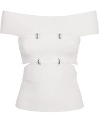 McQueen - Overhemden ,Wit ,Stijlvolle Top Voor Vrouwen - Lyst