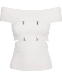 McQueen - Overhemden ,Wit ,Stijlvolle Top Voor Vrouwen - Lyst