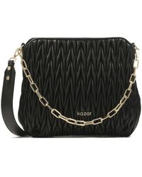 Kazar - Gepolsterte Schwarze Handtasche Mit Kette Und Abnehmbarem Riemen - Lyst