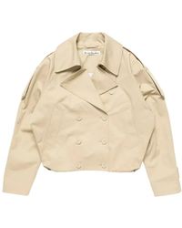Acne Studios - Jassen ,Katoen Korte Trenchcoat - Lyst