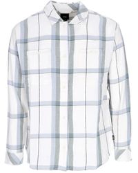 Vans - Overhemden ,Wit ,Katoen Geruite Lange Mouw Flanellen Shirt Wit - Lyst