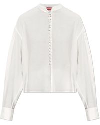 KENZO - Overhemden ,Wit ,Blouse Van Gemengde Zijde - Lyst
