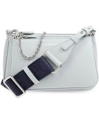 Emporio Armani - Blaue mini tasche mit verstellbarem riemen - Lyst