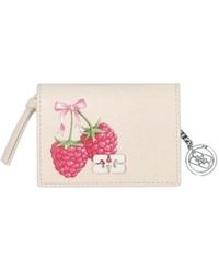 Ganni - Accessoires ,Wit ,Leer Raspberry Card Holder - Lyst