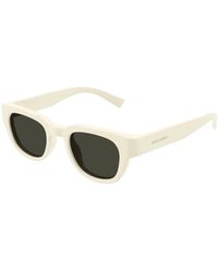 Saint Laurent - Weiße sonnenbrille mit originalzubehör - Lyst