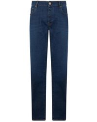 Moorer - Credi Straight Denim Broek Met Hoge Taille - Lyst