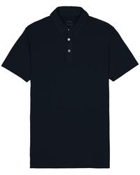 Altea - Navy leinen baumwolle polo shirt - Lyst